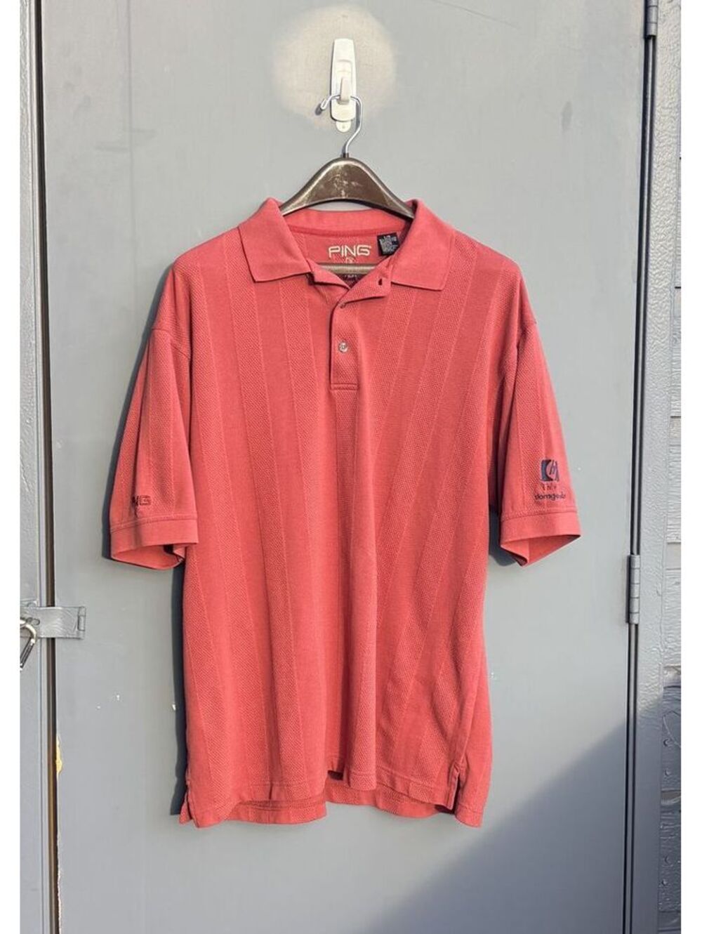Vintage PING Golf Polo Shirt Red Short Sleeve HP Corporate